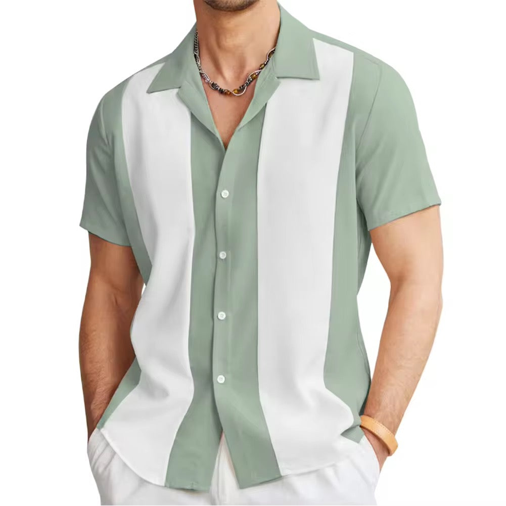 Beach striped shirt short sleeve