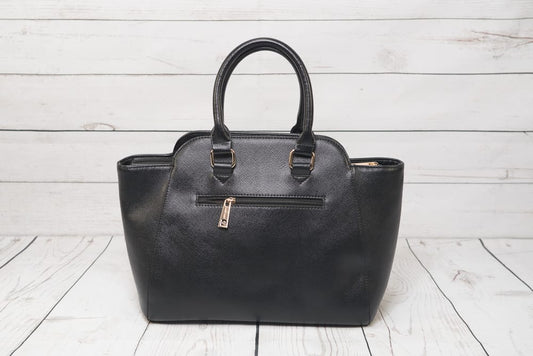 VERA ITALY "MUSKA" - Luxurious Italian Handbag made of Genuine Leather, black colour