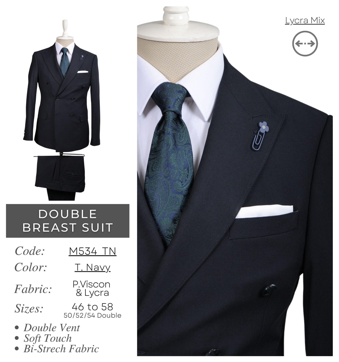 Timeless Navy Double-Breasted Suit for Men | Premium Tailored Suits UK Best men’s wedding suits