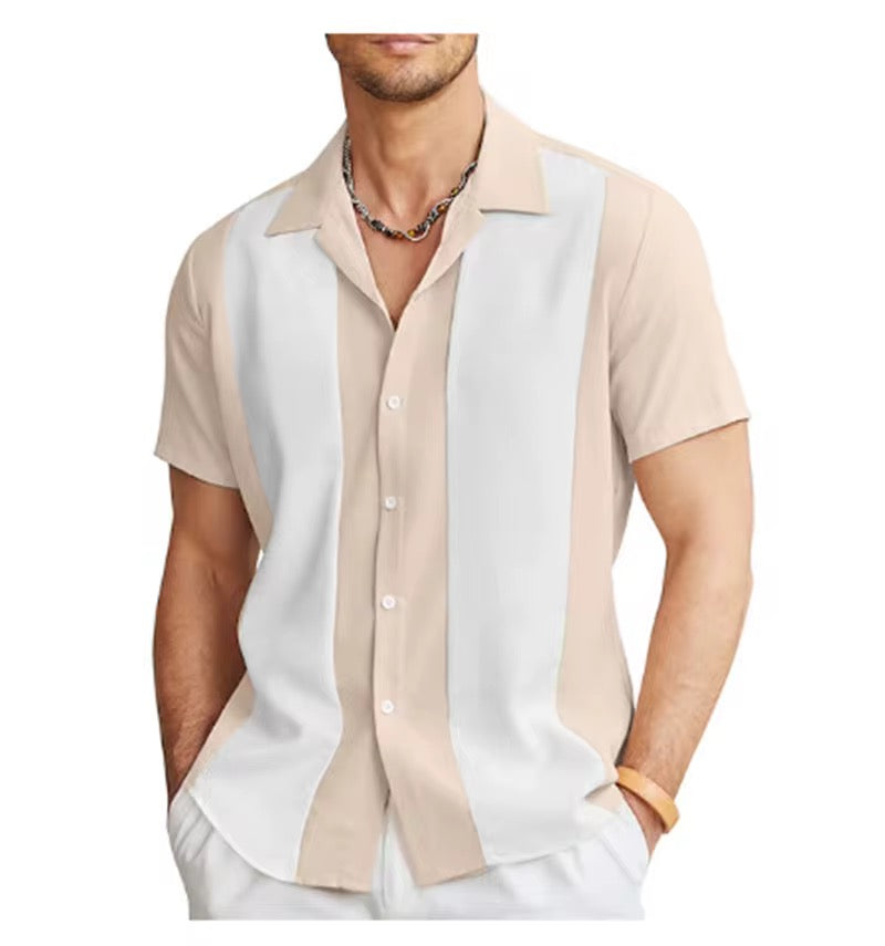 Beach striped shirt short sleeve