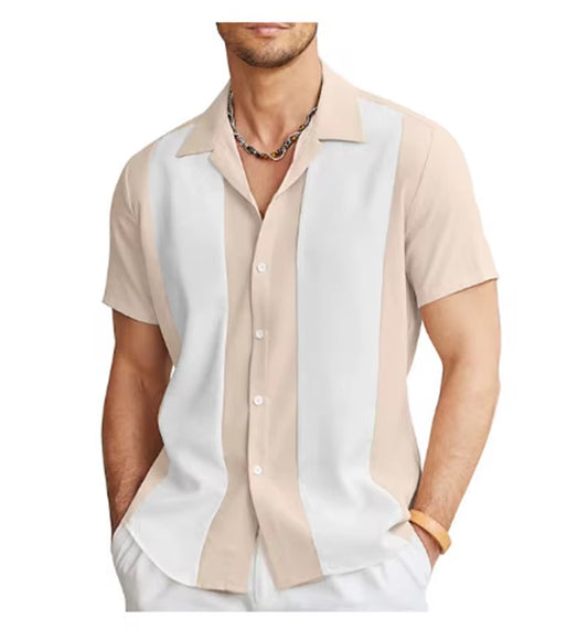Beach striped shirt short sleeve