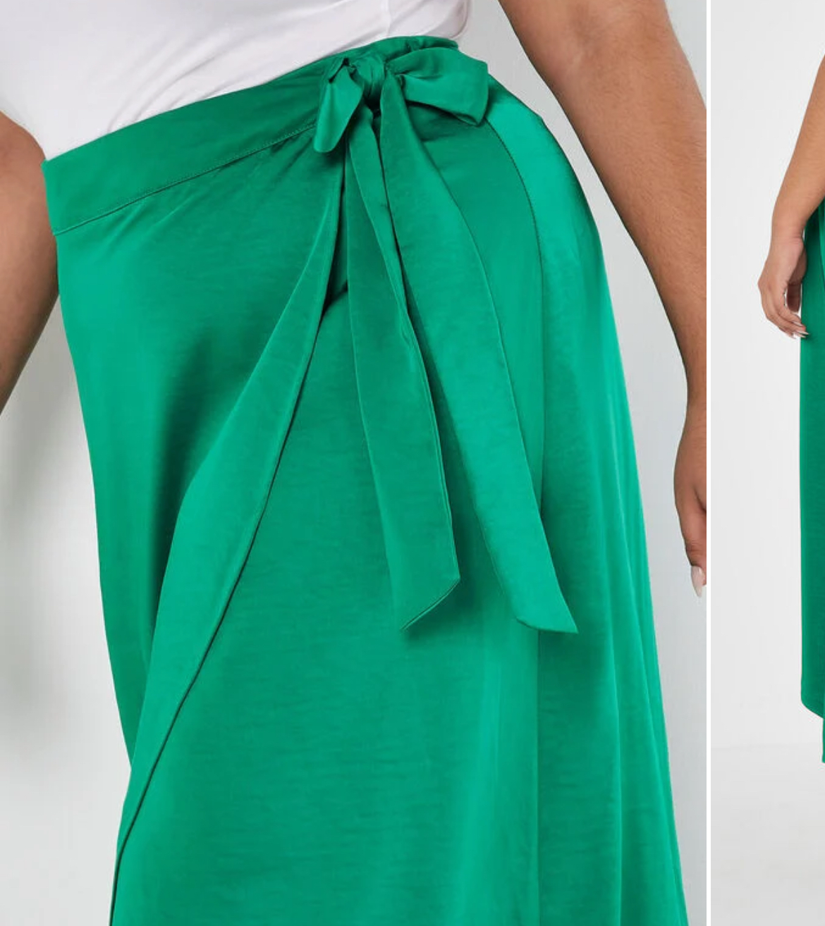 Satin Asym Maxi Skirt